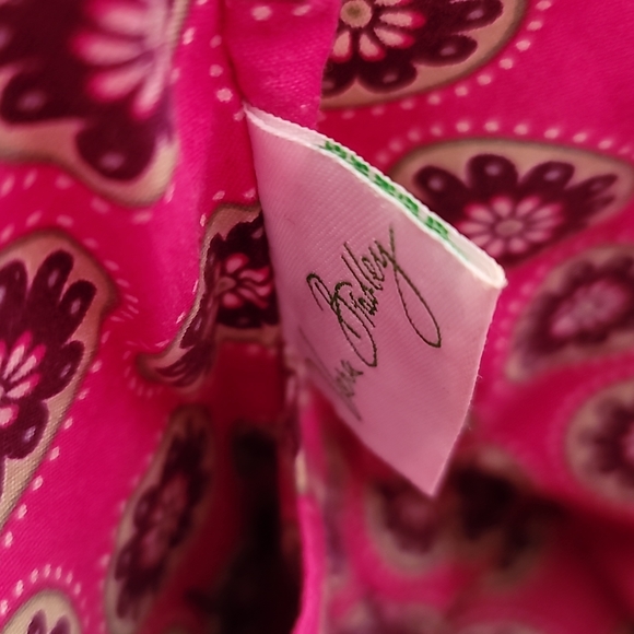 Vera Bradley Very Berry Paisley Side By Side Tote Purse Pink Floral. - Picture 9 of 11